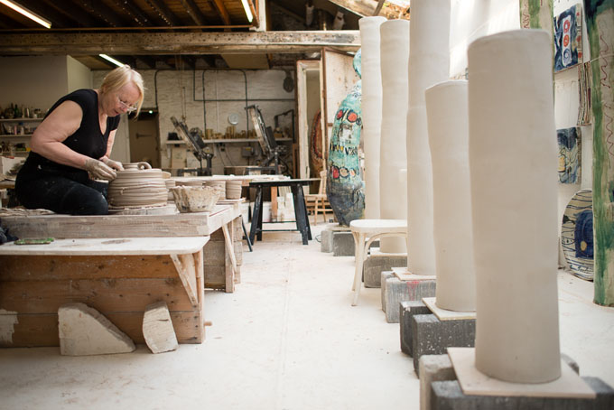Sandy Brown in her studio 2016